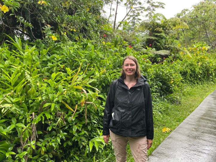 Hiking to Akaka Falls on the Big Island of Hawaii.