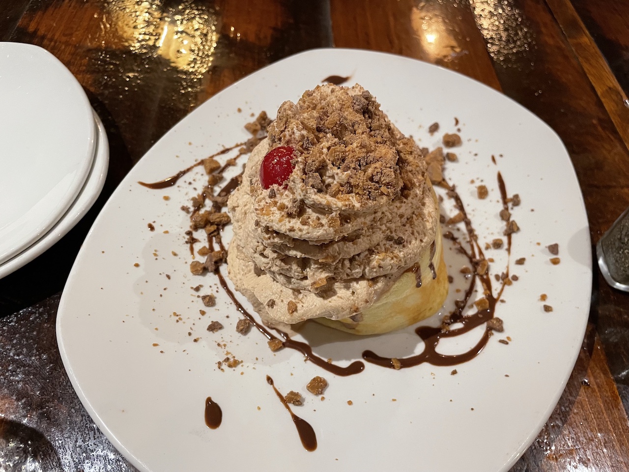 Dinner at La Maison de la Crepe in Mont Tremblant Village, Canada.