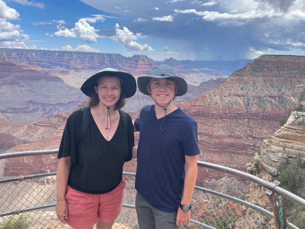 View from the Rim Trail of Grand Canyon National Park in Arizona
