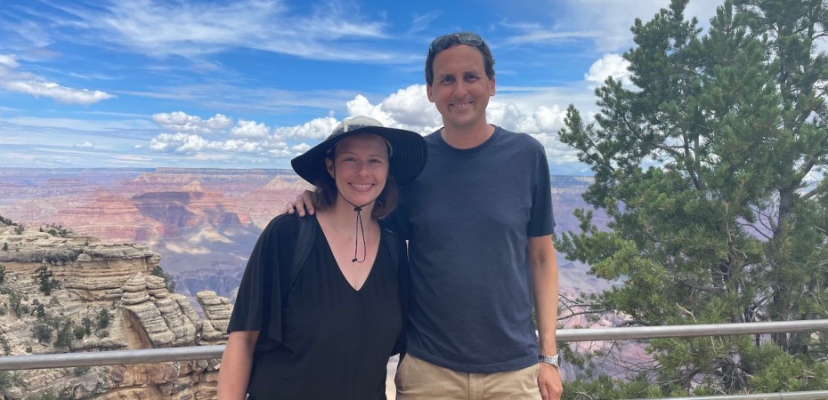 View from the Rim Trail of Grand Canyon National Park in Arizona