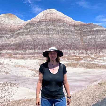 Hiking the Blue Mesa trail at Petrified Forest National Park