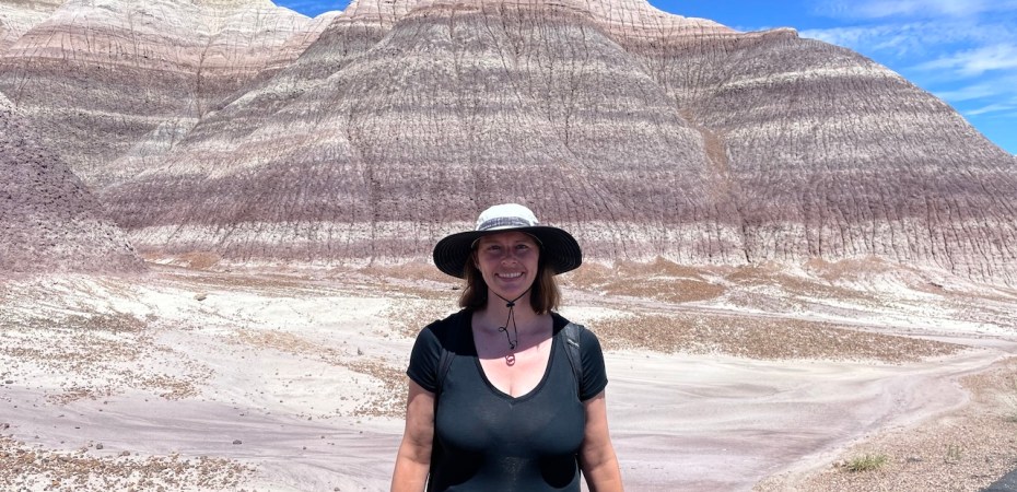 Hiking the Blue Mesa trail at Petrified Forest National Park